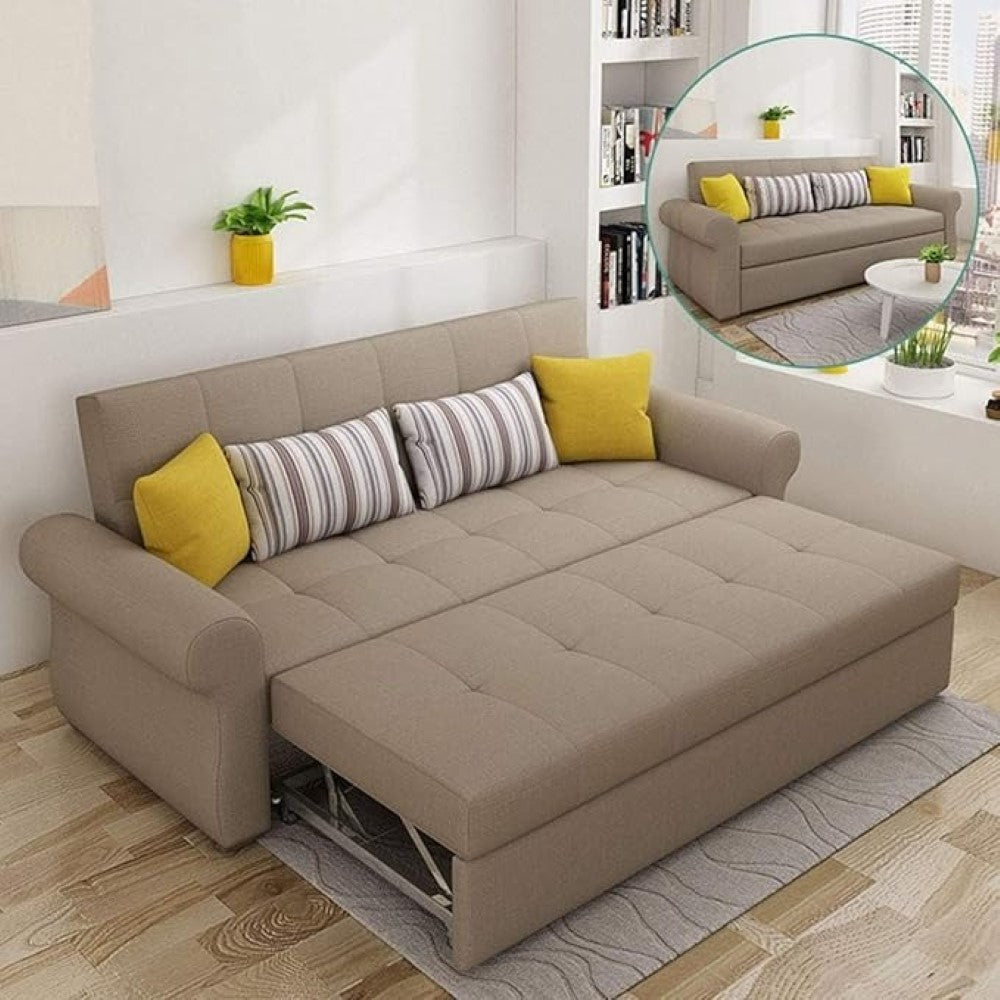 3 Seater Rectangular Shape Sofa Cum Bed for Living Room