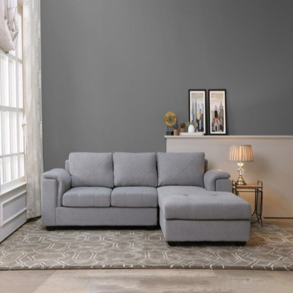 Andres Fabric LHS Sectional Sofa (2 + Lounger)