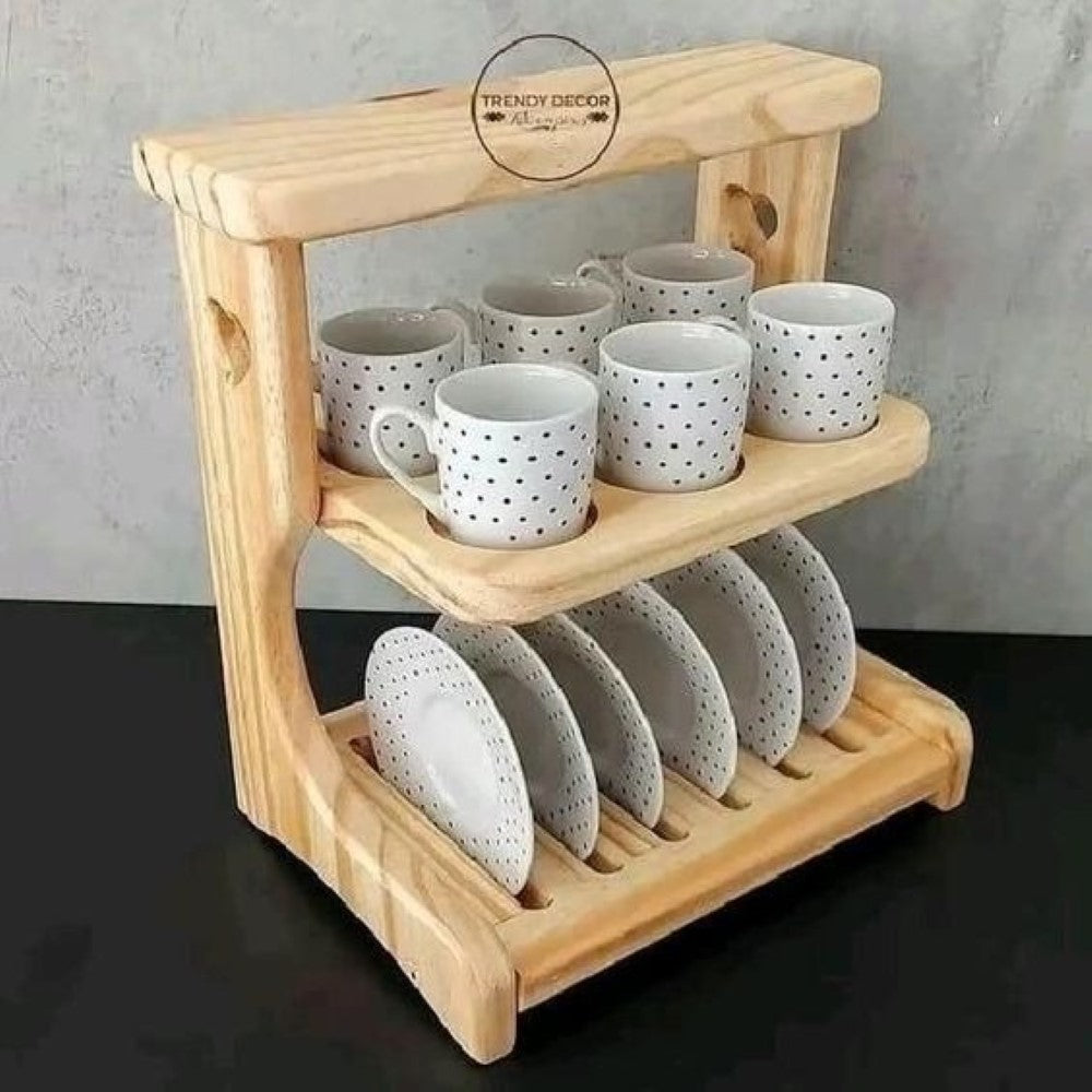 Wooden Utensil Shelf