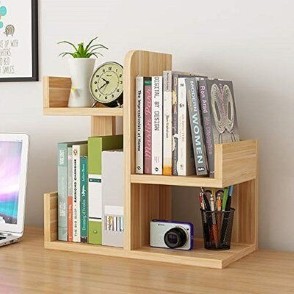 Wood Desktop Bookshelf