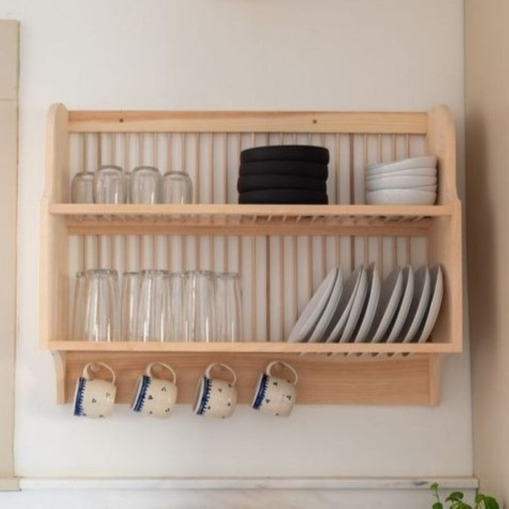 Solid Wood Plate Rack