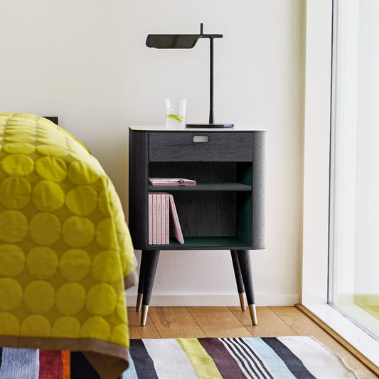 Sleek Wood Bedside Table